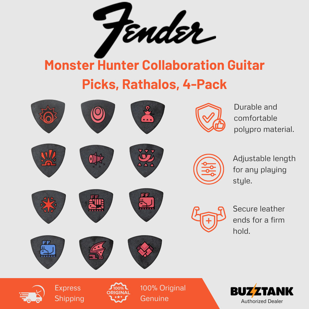 Fender Monster Hunter Collaboration Guitar Picks, Rathalos, 4-Pack