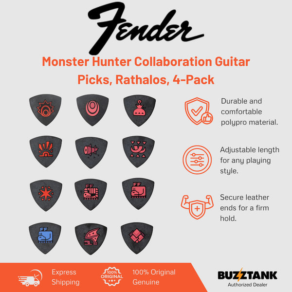 Fender Monster Hunter Collaboration Guitar Picks, Rathalos, 4-Pack