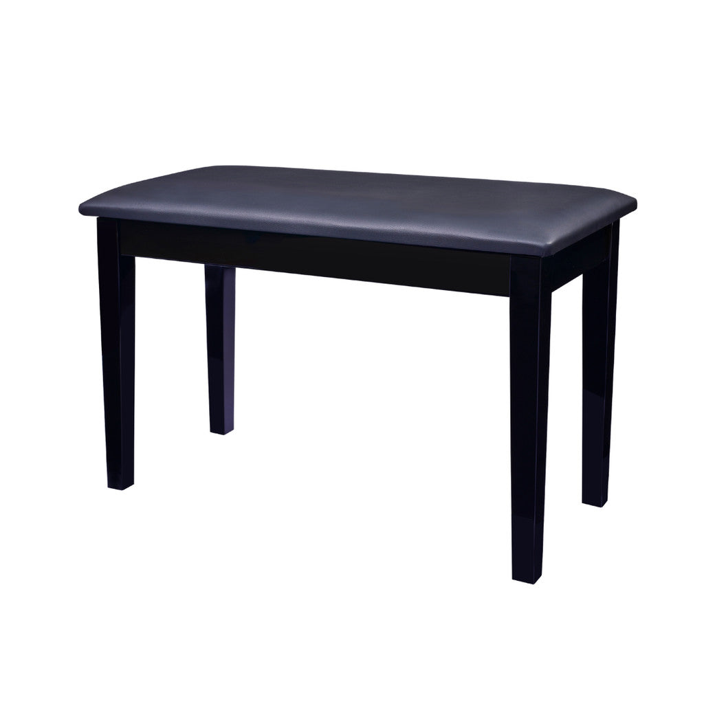 Duduke HY-PJ001S1 Double Piano Bench with Storage - Black Matte, Polished Black, Polished White, Walnut with Black Vinyl
