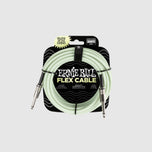 Ernie Ball 20FT Flex Straight to Straight Instrument Cable, Glow In Dark