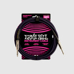 Ernie Ball 10FT Braided Straight to Straight Instrument Cable, Purple Black