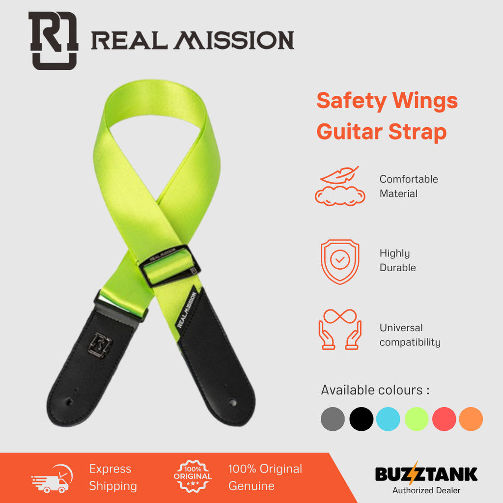 Real Mission Safety Wings Series Guitar Strap