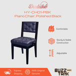 Duduke HY-CH01-PBK Piano Chair, Polished Black