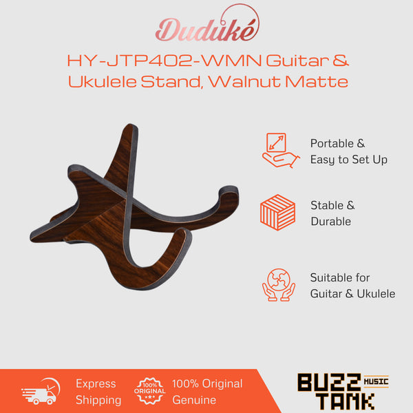 Duduke HY-JTP402-WMN Guitar & Ukulele Stand, Walnut Matte