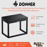 Donner DKB-200 Home Style Corrosion Resistant Metal Piano Bench (compatible with Donner OURA S300)