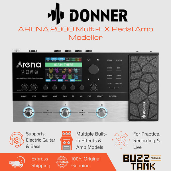 Donner ARENA 2000 Multi-FX Pedal Amp-Modeller - Guitar User Friendly, Responsive, All-In-One