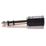 Audio Jack Adapter Converters for 3.5mm (1/8') Plug ↔ 6.35mm (1/4') - Mono or Stereo