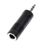 Audio Jack Adapter Converters for 3.5mm (1/8') Plug ↔ 6.35mm (1/4') - Mono or Stereo