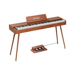 Donner DHP-200 PRO Digital Piano, Walnut, Wood or Beige - 88-Key, Powerful Sound, True Piano Feel