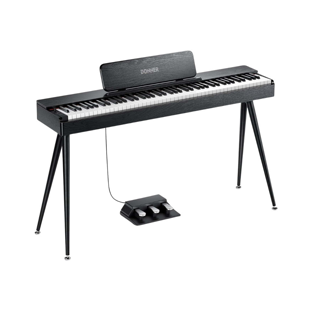 Donner OURA S100 88-Key Home Digital Piano (Black / White) - Minimalist Design, Modern Performance