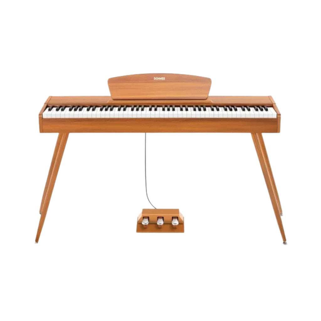 Donner DHP-100 PRO Digital Piano, Walnut, Wood or Beige - 88-Key, Velocity Sensitive, Immersive Sound, Elegant