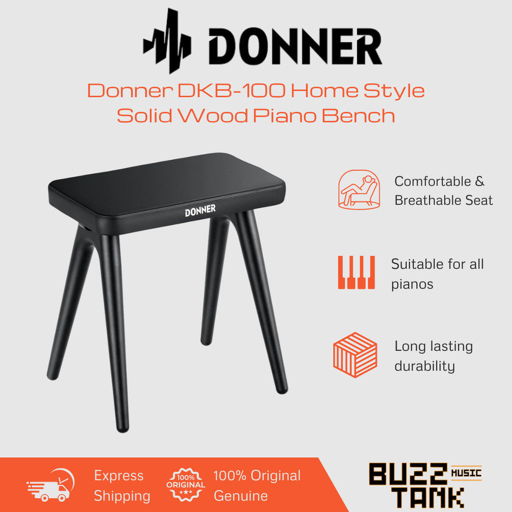Donner DKB-100 Home Style Solid Wood Piano Bench (compatible with Donner OURA S100)