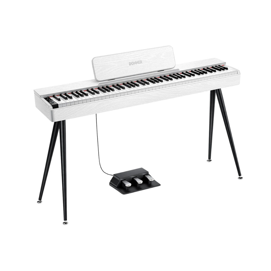 Donner OURA S100 88-Key Home Digital Piano (Black / White) - Minimalist Design, Modern Performance