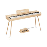 Donner DHP-200 PRO Digital Piano, Walnut, Wood or Beige - 88-Key, Powerful Sound, True Piano Feel