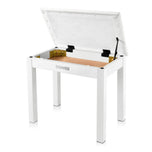 Donner DKB-10 Piano Bench, (White / Brown / Burly Wood)