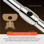 Eastar EFL-2 Flute Silver Plated Open/Close Hole in C