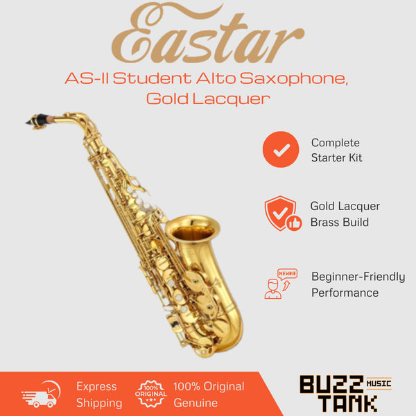 Eastar AS-II Student Alto Saxophone, Gold Lacquer