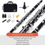 Eastar ECL-300 Student Clarinet in B Flat, Black Ebonite