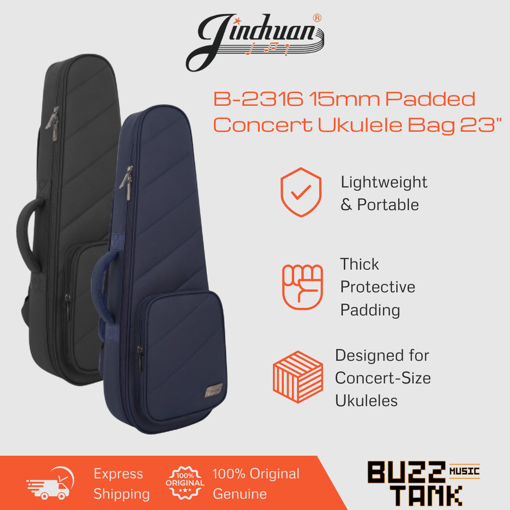 Jinchuan B-2316 15mm Padded Concert Ukulele Bag 23"