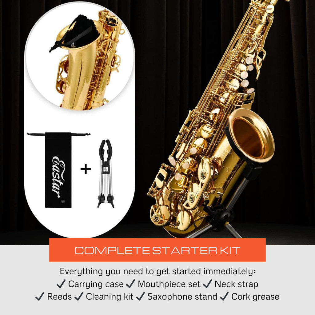 Eastar AS-II Student Alto Saxophone, Gold Lacquer
