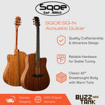 SQOE SQ-N 40 inch Dreadnought Acoustic Guitar