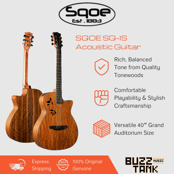 SQOE SQ-IS 40 inch Grand Auditorium Acoustic Guitar