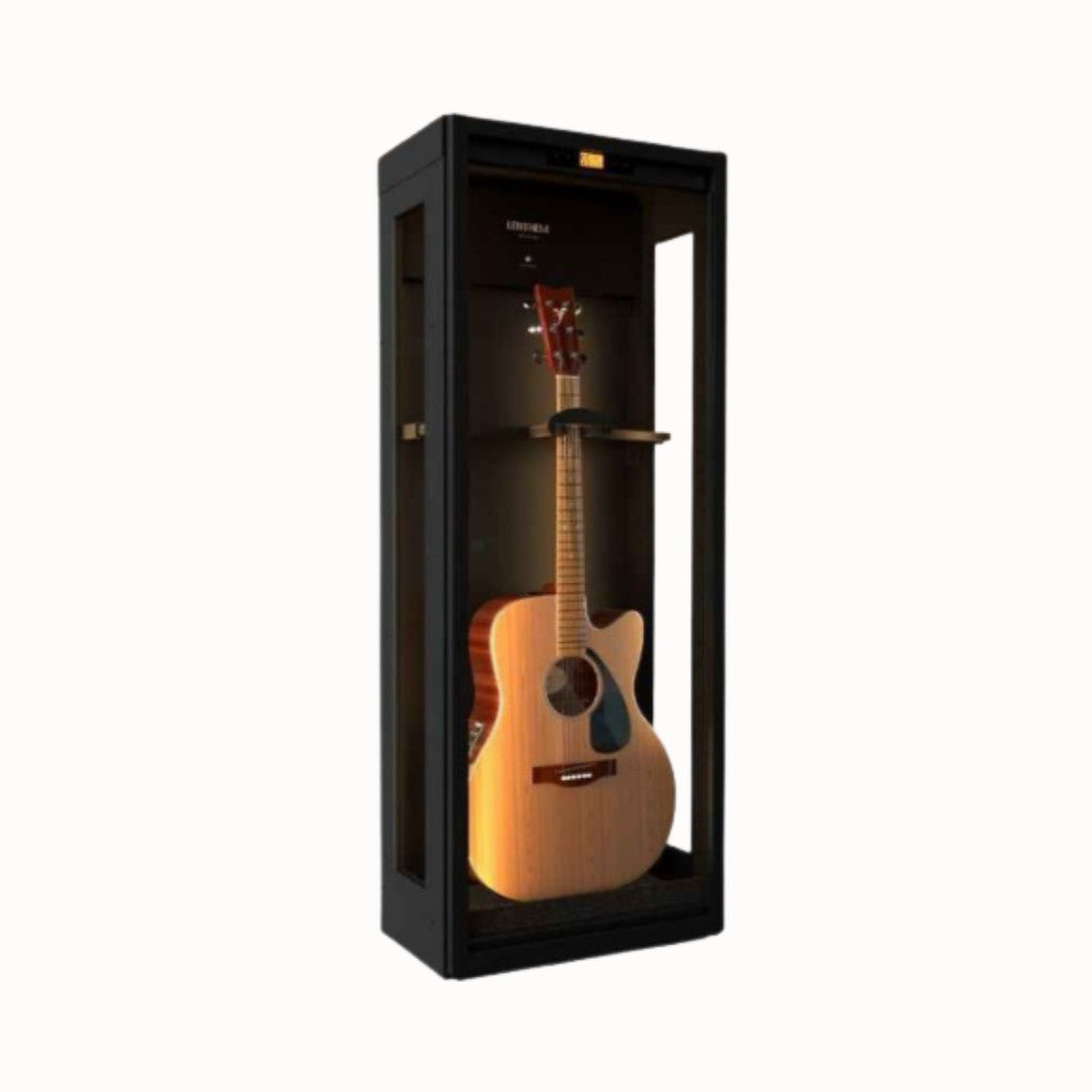 Lenthem DMI-185DT Three-Sided Glass Dehumidifier Cabinet for Acoustic & Electric Guitar