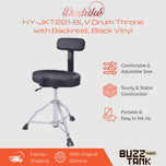 Duduke HY-JKT221-BLV Drum Throne with Backrest, Black Vinyl