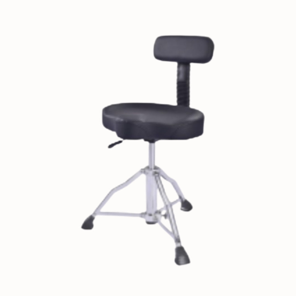 Duduke HY-JKT221-BLV Drum Throne with Backrest, Black Vinyl