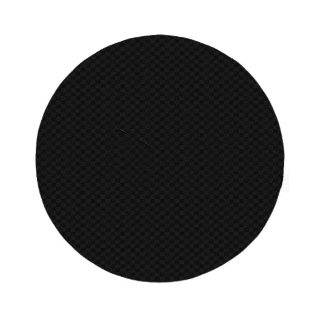 BSL Drum Carpet Rug with Rubber Bottom Anti-Slip Mat, Black, Round