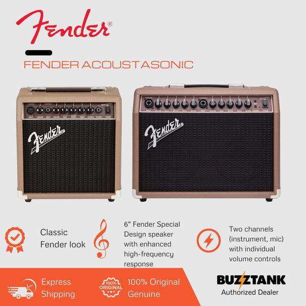 Fender Acoustasonic 15 & 40, Acoustic Guitar Amplifier, 230V UK