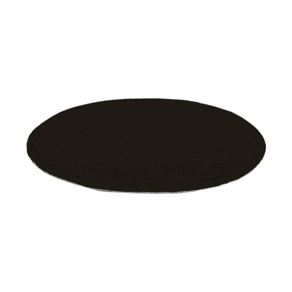 BSL Drum Carpet Rug with Rubber Bottom Anti-Slip Mat, Black, Round