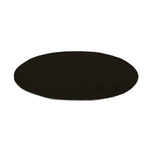 BSL Drum Carpet Rug with Rubber Bottom Anti-Slip Mat, Black, Round
