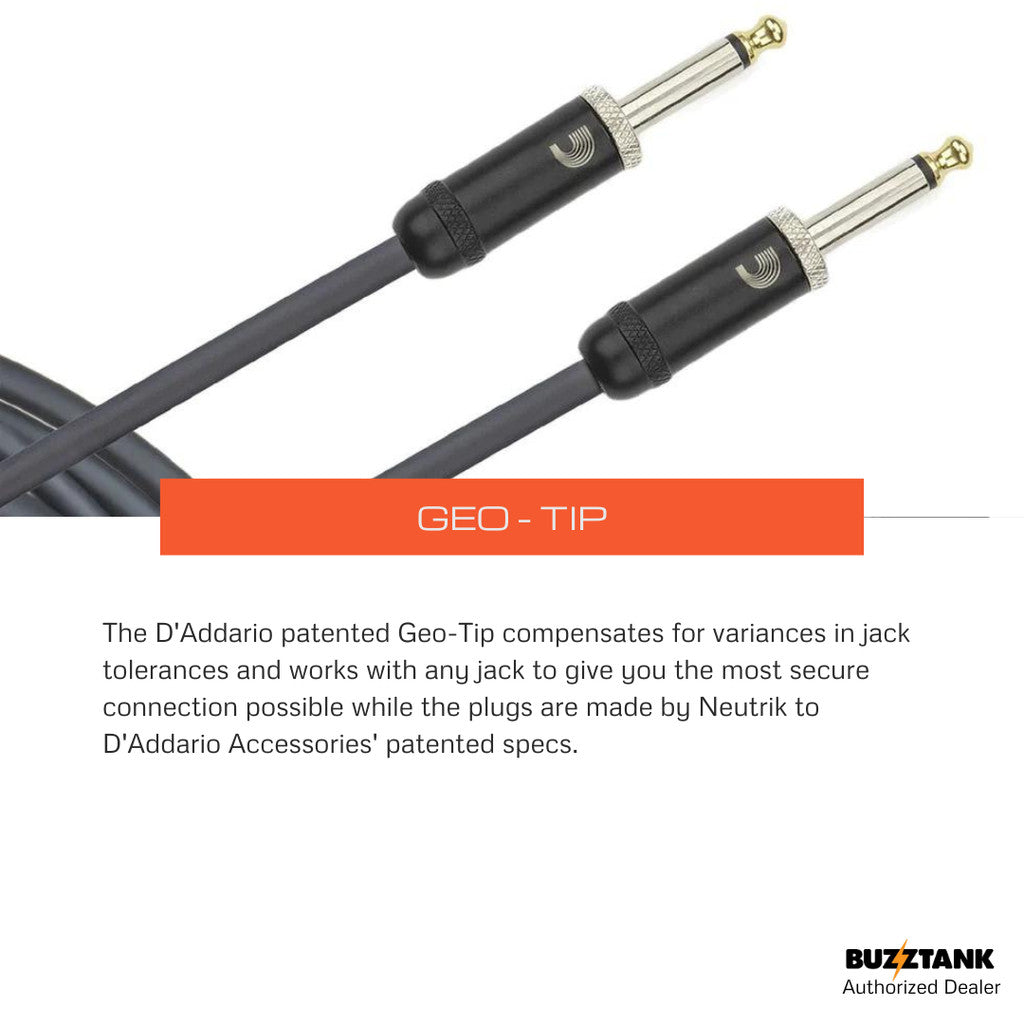 D'Addario PW-AMSG-10 American Stage Instrument Cable, 10 feet