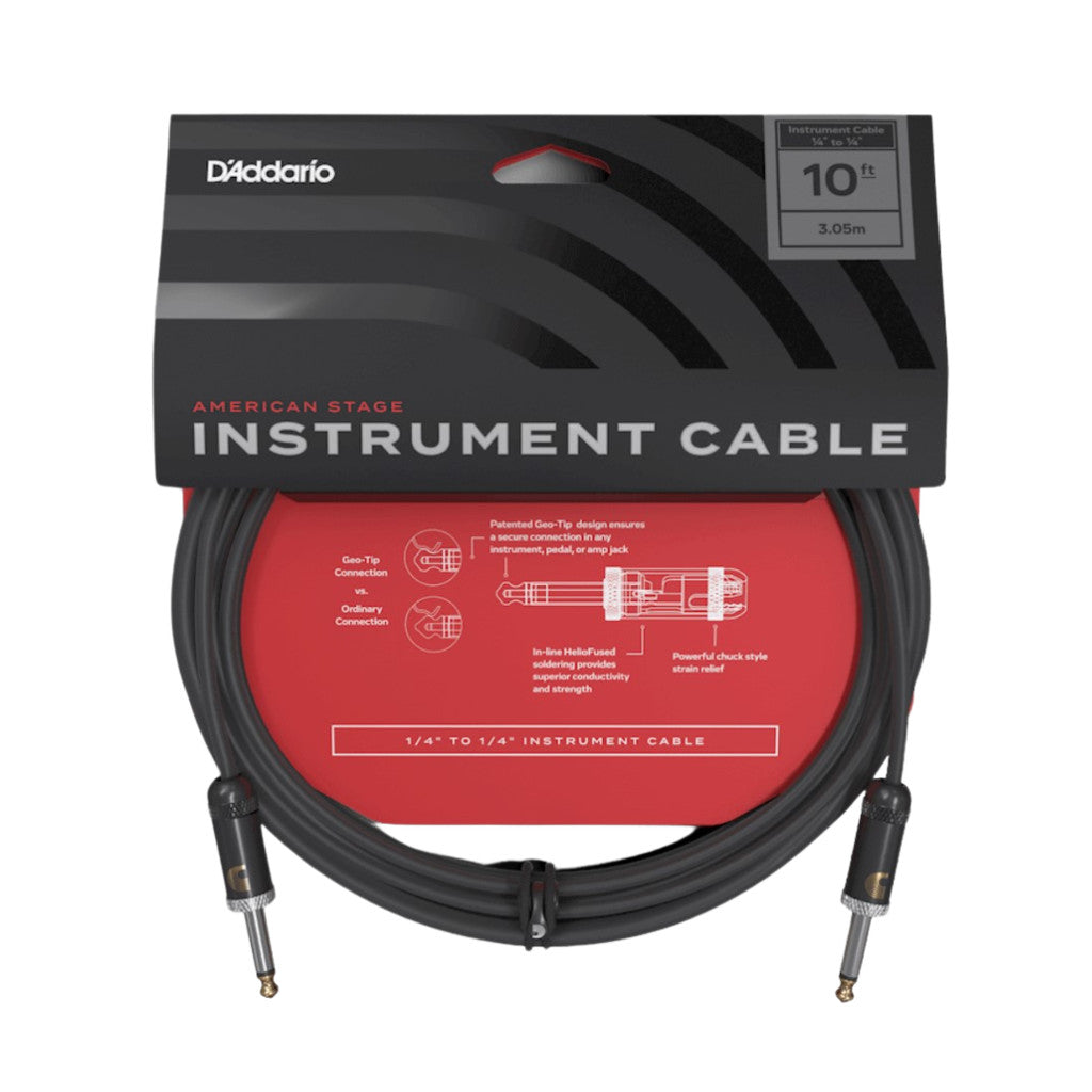 D'Addario PW-AMSG-10 American Stage Instrument Cable, 10 feet
