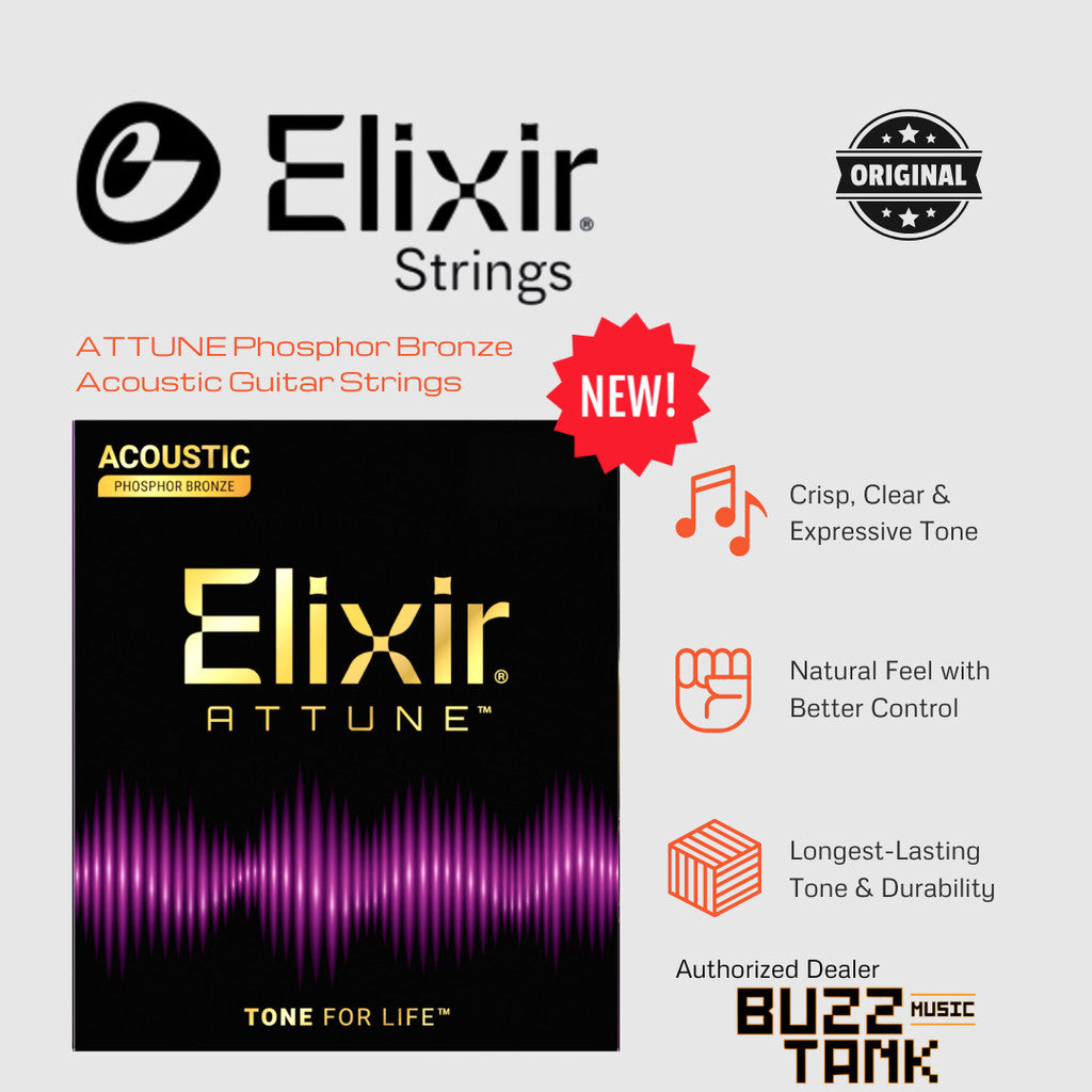 Elixir ATTUNE Acoustic Guitar Strings Phosphor Bronze
