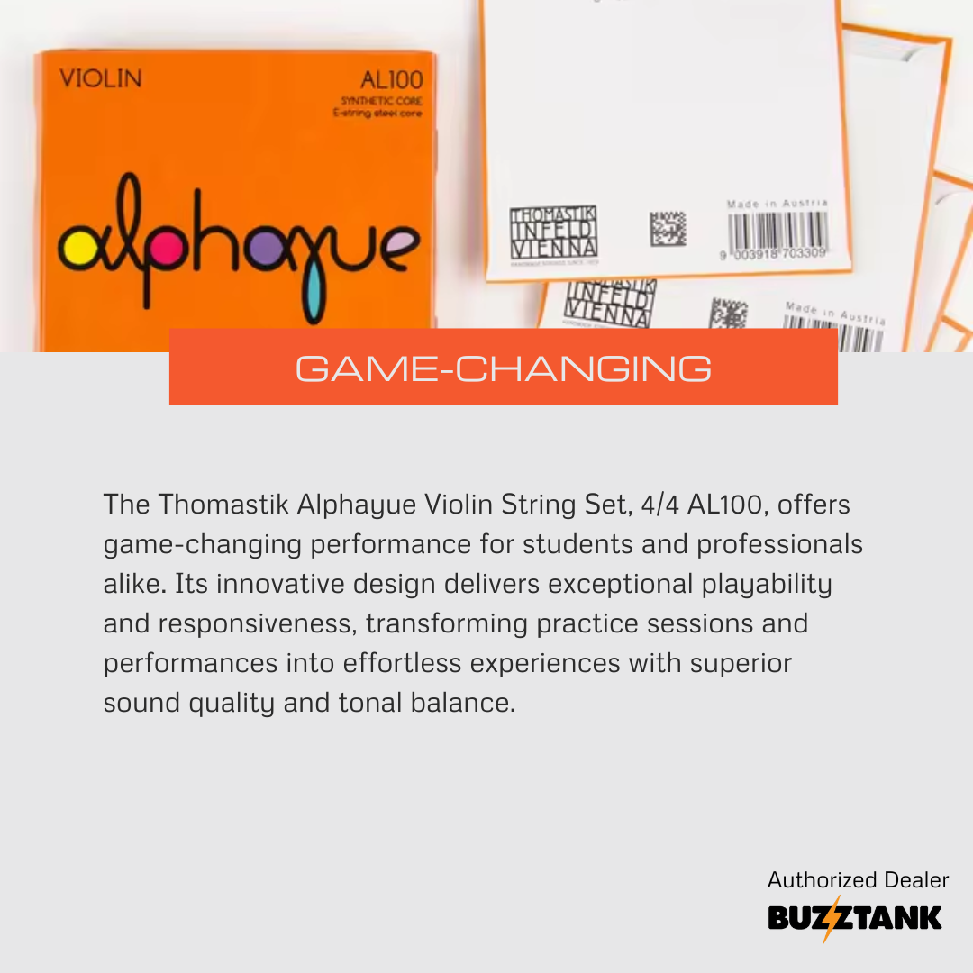 Thomastik Infeld Vienna AL100 Alphayue 4/4 Full Size Violin String Set (AL 100)