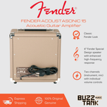 Fender Acoustasonic 15 & 40, Acoustic Guitar Amplifier, 230V UK