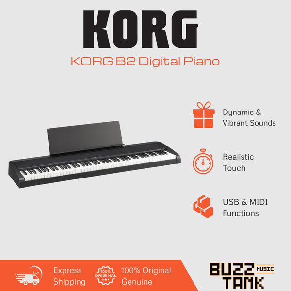 KORG B2 88-Key Digital Piano, Black