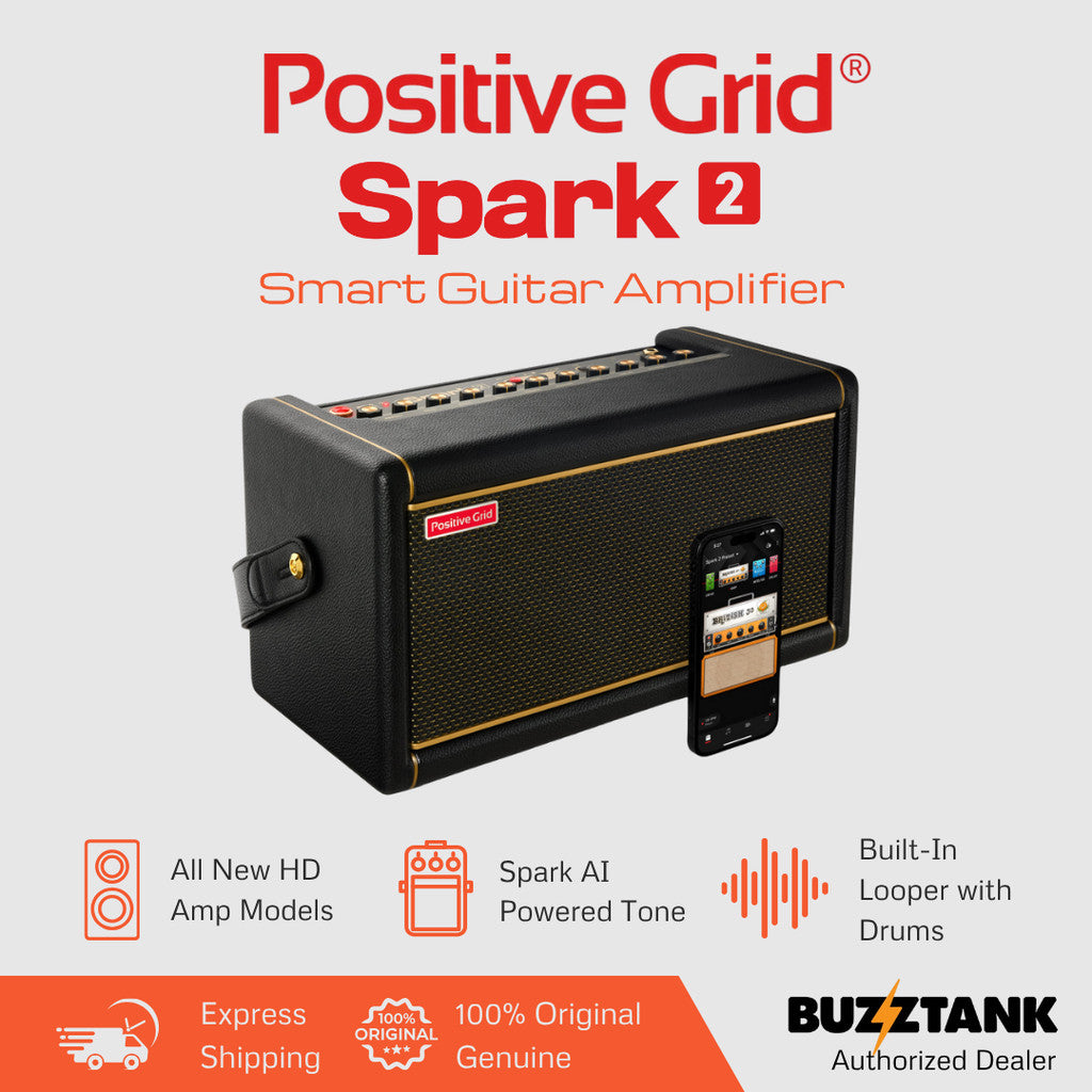Positive Grid Spark 2 Smart Guitar Amplifier, Black & White