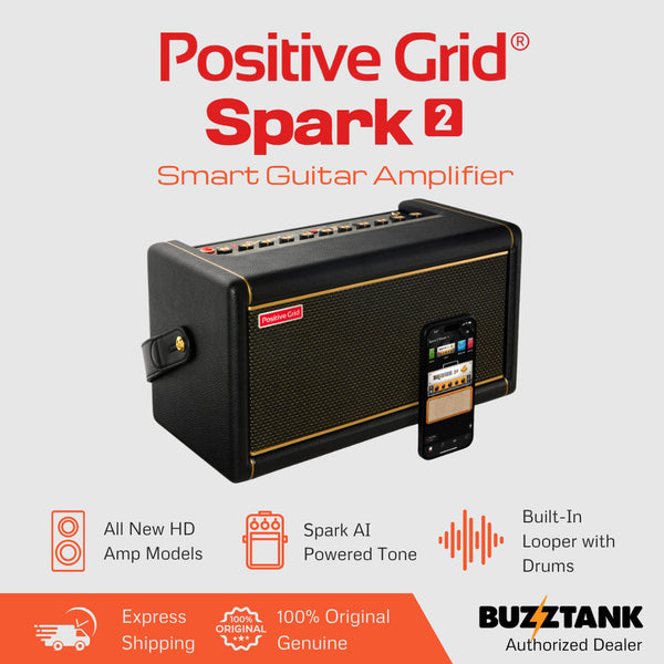 Positive Grid Spark 2 Smart Guitar Amplifier, Black & White