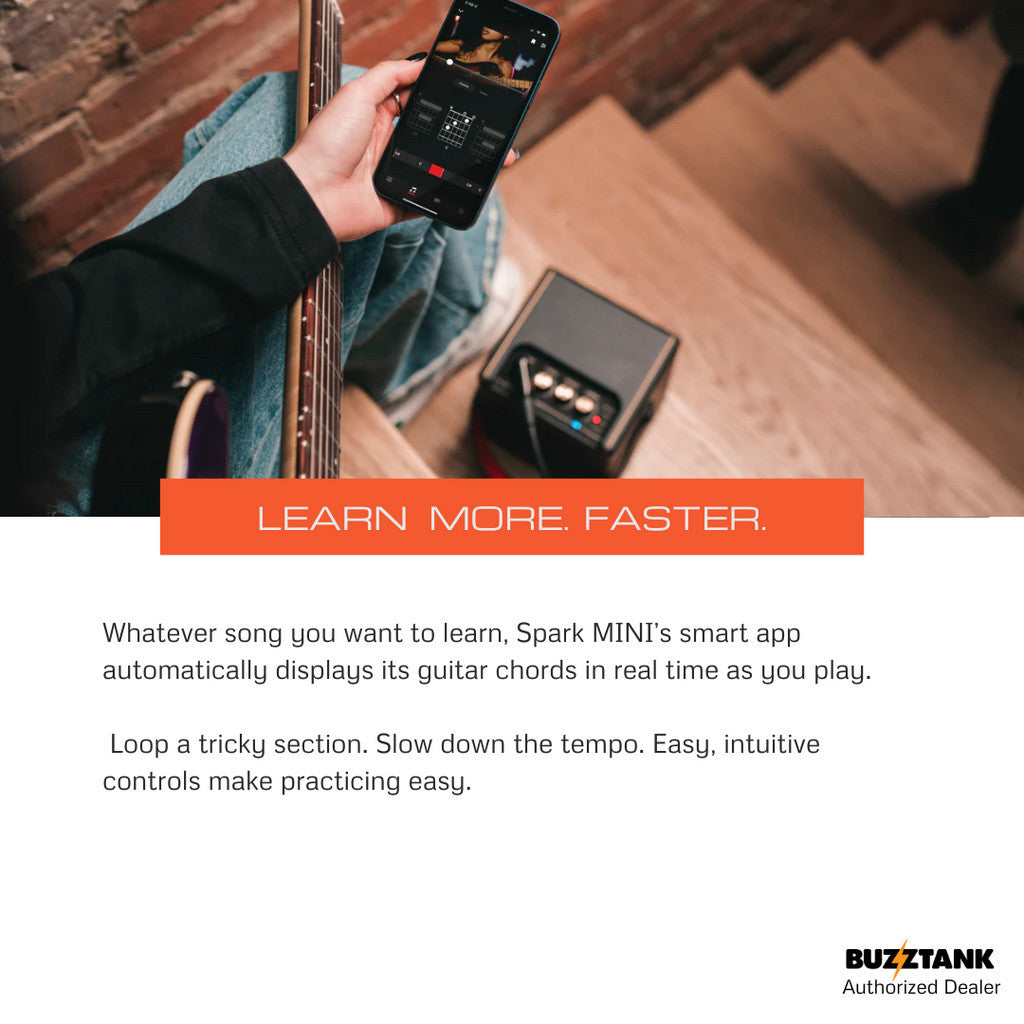 Positive Grid Spark Mini Smart Guitar Amplifier - Small, Portable, Accessible