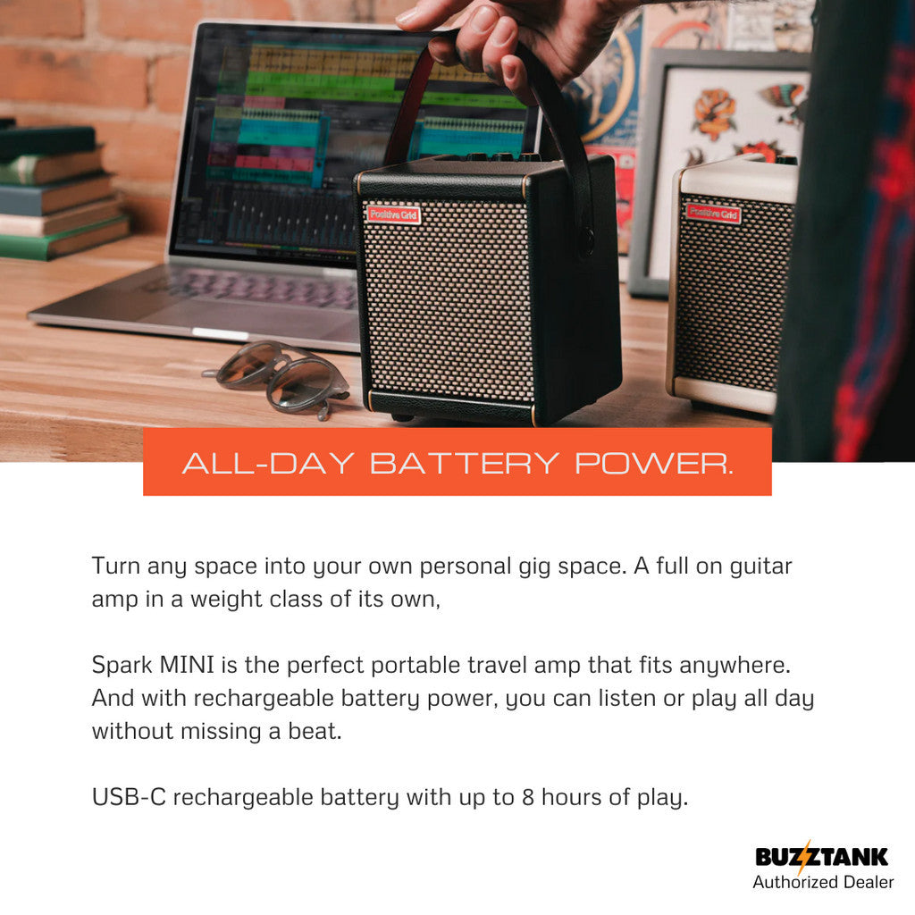 Positive Grid Spark Mini Smart Guitar Amplifier - Small, Portable, Accessible