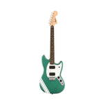 Squier FSR Bullet Competition HH Mustang Electric Guitar w/ Stripes, Sherwood Green, Graffiti Yellow, Black, Daphne Blue