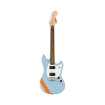 Squier FSR Bullet Competition HH Mustang Electric Guitar w/ Stripes, Sherwood Green, Graffiti Yellow, Black, Daphne Blue
