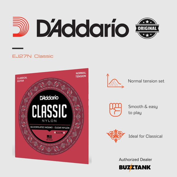 D'Addario Nylon Student Classical Guitar Strings Normal Tension