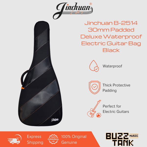 Jinchuan B-2514 30mm Padded Deluxe Waterproof Electric Guitar Bag, Black