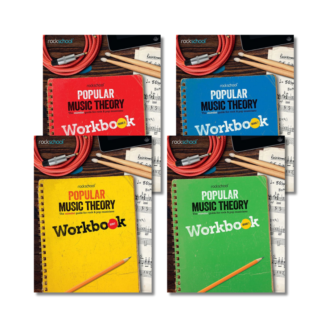 RSL Rockschool Popular Music Theory Workbook Debut Grade 1-8
