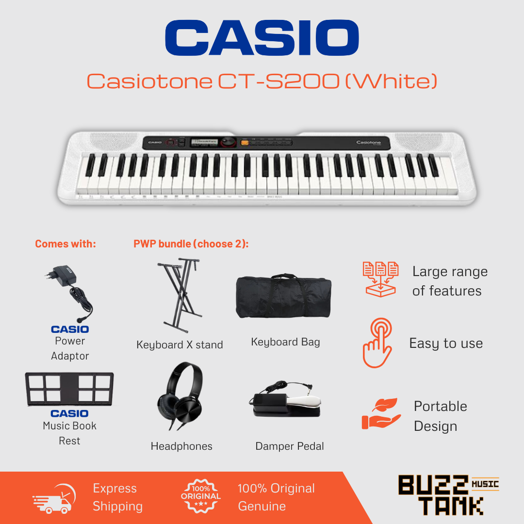 Casio CT-S200 Casiotone 61-Keys Portable Keyboard