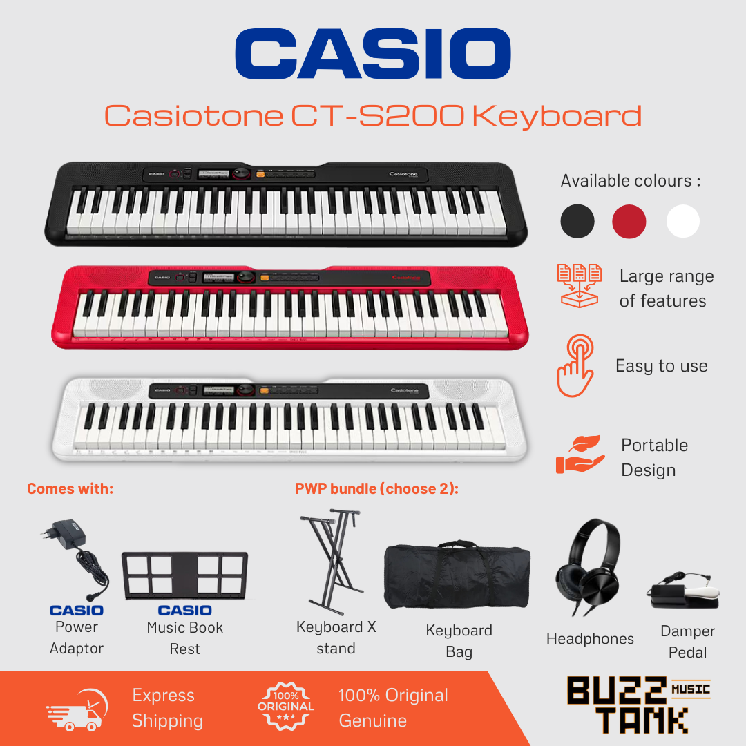 Casio CT-S200 Casiotone 61-Keys Portable Keyboard